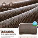 Quictent 20x16ft 185G HDPE Rectangle Sun Shade Sail Canopy 98% UV Block Outdoor Patio Garden with Hardware Kit (Brown)