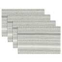 Artoid Mode Dark Grey Farmhouse Woven Braided Stripe Placemats Set of 4,12x18 Inch Seasonal Holiday Table Mats Party Kitchen Dining Decoration