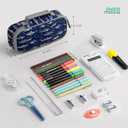 Choco Mocha Sky Pencil Case for Boys, Soft Pencil Case Kids Pencils Pouch for Kindergarten Boys, Blue