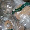 Baderke 2 Packs Propagation Vases for Plants Plastic Plant Propagation Station with Hole Lid and Cork Coasters Plant Growing in Water Hydroponic Home Office Table Decoration (Fish Bowl Style)