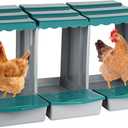 Chicken Nesting Boxes, 3 Compartment Chickens Egg Laying Nest Boxes for Hens, Egg Collection for Chicken Coop