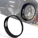 PSLER Motorcycle 7" Headlight Lamp Trim Ring Cover Headlight Assembly Fit for Touring Road King Electra Glide Street Glide Tri Glide FLHT FLHR (Black)