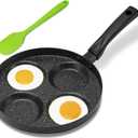 MyLifeUNIT Aluminum 4-Cup Egg Frying Pan, Non Stick Egg Cooker Pan