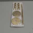 Gold Taper Candle Holder Set of 6, Brass Gold Tall Candlestick Holders, Metal Vintage Candle Stickers Long Holder Set, Pillar Decorative Candle Holder Fits 3/4 Inch Candle