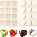 Heart Shaped Muffin Pan, 2 Pack 12-Cup Silicone Heart Cupcake Mold (24 Cavities Total), Nonstick Silicone Baking Molds for Mini Muffins, Brownies and Egg Bites