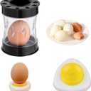 Egg Peeler Tool For Hard Boiled Eggs,Egg Poker,Hard Boiled Egg Peeler,Boiled Egg Peel er,Kitchen Gadget For Cooking, Salads, Deviled Eggs, And Breakfast Prep (Black)