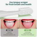 Toothbrush Replacement Heads for Quip, Standard Adult Brush Head Refill, Built-in Tongue Scraper, Soft Bristles, White, 5 Pack