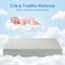 Crib Mattress, Dual-Sided Breathable Baby and Toddler Memory Foam Mattress with Removable and Washable Cover, 100% Knitted Fabric, Fits Standard Cribs and Toddler Beds, 52" x 28" x 5", Grey