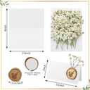 Marspark 50 Pack Wedding Place Cards with Wax Seal and Dried Flowers Table Setting Place Name Card for Wedding Name Card Holiday Birthday Dinner Parties Decorations (Antique Gold)