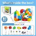 JWXTOYGDCN 3D STEM Electric Train Set Magic Flexible Race Track for Kids 3-8, 3D Infinity Cube Track with Anti Gravity Car, 81PCS Train Track Building Toy Educational Gift
