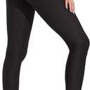 THE GYM PEOPLE Tummy Control Workout Leggings with Pockets High Waist Athletic Yoga Pants for Women Running, Fitness Silver/Black L