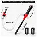 SEDY Electric Hand Pump, Portable Battery Powered Transfer Pump, Multi-Use Siphon Liquid Extractor for Gasoline, Diesel, Fuel, and Water Transfer