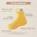 2 x Non Slip Grip Ankle Baby Socks 12 Pack for Toddler Boys and Girls Kids,Infant Cute Cotton Baby Socks (3-5T, Animal9)