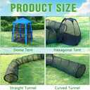 CypherX Extra Large Catio Outdoor Cat Enclosure Pop Up Playpen Tunnel Tent 129''L x 57''W x 49.2''H