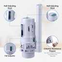 Saillong 1 Pack 3 Inch Universal Toilet Tank Replacement Kit, Include Dual Flush Valve with Push Button, Toilet Fill Valve, Bowl Gasket and Plastic Bolts, Tank Parts Replacement for 2-Piece