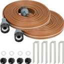 LINEX Sprinkler Soaker Hose 20 ft 2 pack for Garden, Watering Hose with Holes, High-Efficiency Sprinklers System for Lawn and Garden with Staples