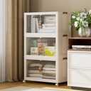 SAILUN Stackable Storage Bins with Lid, 167QT 5Pack Beige