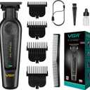 VGR 995 Professional Hair Trimmer for Men, Zero Gapped Barber Edgers, Portable Cordless Mens Beard Trimmer Clipper with 4 Guide Combs, USB Rechargeable