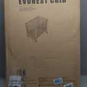 MAMAZING EvoNest Baby Crib, 3 in 1 Convertible Mini Crib with Wheels, 100% New Zealand Wood Crib, 4 Adjustable Mattress Height, GREENGUARD Gold Certified, Washed Natural, 40.1"L x 25.7"W x 35.4"H