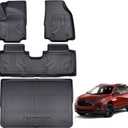 TPE Floor Mats & Cargo Liner for 2018-2024 Chevy Equinox/GMC Terrain All-Weather Protection | Full Coverage | Odorless Car Mats & Trunk Tray Custom Fit Set Accessories - Black