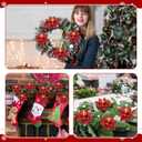 16 Pcs Glitter Christmas Ball Picks 7.87 Inch Red and Gold Poinsettia Ball Ornament Picks for Christmas Tree Decor Plastic Xmas Ornament Pick for DIY Crafts Xmas Vase Fillers Wreath Decor