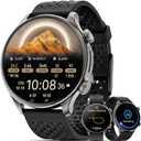 GPS Smart Watches for Men (Answer/Make Call), 1.60" AMOLED Display Smartwatch, 170+ Sports Modes Fitness Tracker Watch with Compass Pedometer, 5ATM Waterproof Mens Smart Watch for Android iPhone (Black)