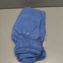 Biscaynebay Wrap Around Bed Skirts for King & Cal King Beds 15" Drop, Denim Blue Elastic Dust Ruffles with Adjustable Belts Silky Luxrious Fabric Machine Washable