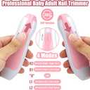 Qunlions life Baby Nail Trimmer Electric-12 in 1 Baby Nail Clippers Safe Baby Nail File Kit with a Nail Clipper, Scissor, Tweezers, and Nail Files