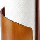 Paper Towel Holder - 100% Natural Wood, Wooden Wood Stand with Iron Base, Wooden Paper Towel Holder for Kitchen, Desktop, Cabinet (Brown)