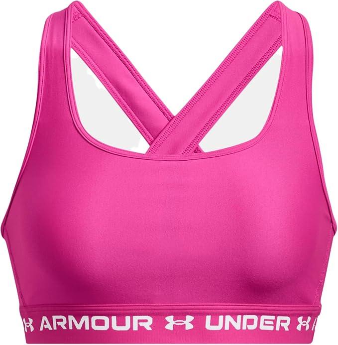 Under Armour Women's Cross-Back Mid Bra (Medium, (914) Pink)