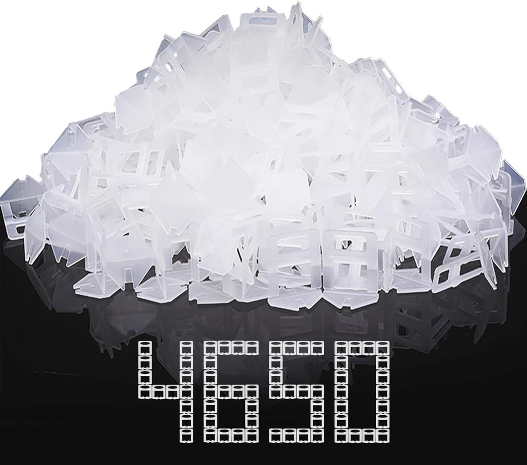 DGSL Tile Leveling System, 4650-Piece 1/8" Tile Spacers Clips Tile Tools, Tile Installation Tools for Professional Ceramic Tile and Stone Installation