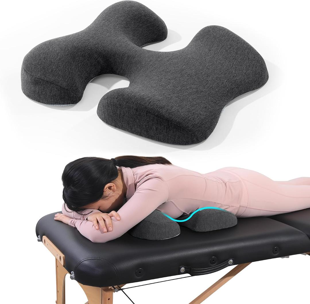MABOZOO Breast Pillow for Massage, Women's Massage Bolster Pillow Face Down Pillow Supportive Breast Pillow for Massage Nap Portable Travel Sleeping