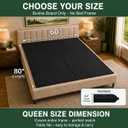 DFAN 60"×80" Bunkie Board Queen Size – Double Sided Non-Slip Breathable Bed Support, Anti-Sag Queen Bed Slats Support Under Mattress for Slatted Bed Frame Base, Metal Frames, Sofa Beds, Foldable Black