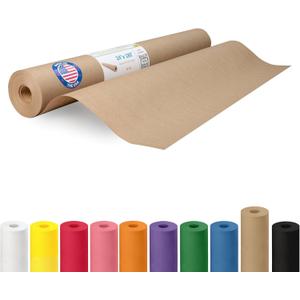 IDL Packaging 24" x 2160" (180 feet) - Brown Kraft Paper Roll - 30lb Thickness - Quality Paper for Packing, Moving, Shipping, Crafts - 100% Recyclable Natural Kraft Wrapping Paper