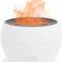 SALKING Essential Oil Diffuser, Fireplace Fire Flame Aromatherapy Diffuser, 150ml Ultrasonic Cool Mist Humidifier, Scent Aroma Diffuser with Auto-Off Function for Home, Room (White)