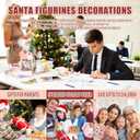 18 inch Battery Operated Animated Santa Claus in Latte Gold, Musical Christmas Figurine with 6 Classic Songs and Moving Head and Hands  Elegant Holiday Home Decor for Mantel or Table Display