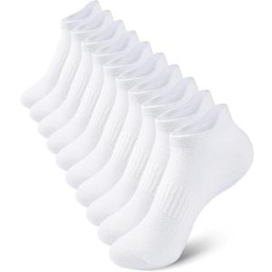 Somaibo 10 Pairs Kids Socks for Boys Girls Low Cut Athletic Ankle Socks Half Cushioned Crew Cotton No Show Socks