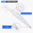 3Pcs Professional Stainless Steel Firefighter Tool Set - Includes Multi-Functional Hand Lever with Comfort Grip, Precision Single-Hook and Double-Hook Tools with Integrated Ruler Scales