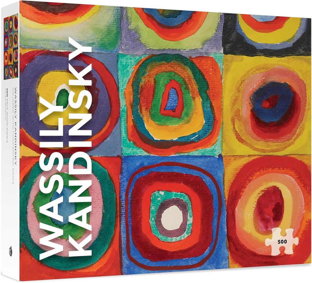 Pomegranate 500-Piece Jigsaw Puzzle for Adults, Wassily Kandinsky's Squares with Concentric Circles, Large Piece Puzzle, Matte Finish, Snug Fit