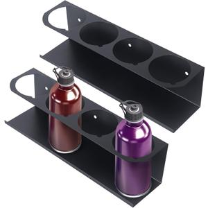 2 Pack Spray Can Holder Organizer For Garage And Workspace,Black Wall-Mounted Steel Aerosol Can Holder,Spray Paint Can Holder With Mounting Accessories Included(4 Cans)