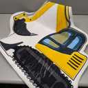 Tinideya 30 Inch Kids Excavator Bedroom Rug, Hand Tufted Boys Nonslip Bathroom Mat, Decorative Construction Trucks Play Area Rug, Cute Soft Fluffy Mat for Bathroom, Bedroom, Nursery Decor