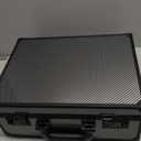 Kabinka top loaders Storage Box for 3" X 4" 35pt Rigid Cards, Trading Card Storage Box with Combination Lock, Top Loader Storage Hard Case, Sports Card Case (Holds 600+ Top Loaders, Carbon Fibre)