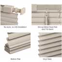 LazBlinds No Drill 1" Vinyl Mini Blinds, 34" W x 64" H, Desert Sand