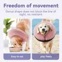 Loflaze Soft Inflatable Dog Cone Collar for Large Medium Small Dogs Cats After Surgery - Dog Neck Donut, E Collar, Elizabethan Collar Alternatives for Dogs Recovery (Pink, M)