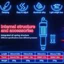 Bike Rear Shock, Air Pressure Shock Absorbers, 125/150/165/190/210mm, 20/30/35/50/60mm Travel, Hydraulic Rear Suspension Shock for Mtb/e-bike (125 * 20mm)