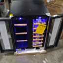 EUHOMY 24 Inch Beverage Refrigerator, 180 Can Built-in Beverage Cooler, Under Counter Beer Fridge with Glass Door for Soda, Water, - For Kitchen, Bar or Office