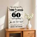 4 x Giant 60th Birthday Gift Cards for Women Man Large sixty Birthday Card Happy 60th Birthday Party Decorations Best 60 Year Old Birthday Gifts Ideas