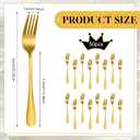 50Pcs Gold Stainless Steel Dinner Forks 8 Inch, Cutlery Forks, Metal Forks for Home, Restaurant, Kitchen, Dishwasher Safe Suitable for Salad, Dessert, Beef Steak, Spaghetti, Mirror Polished