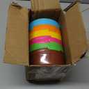 Baderke 24 Pcs Puppy Dogs Birthday Party Supplies Plastic Dog Bowls Bulk Reusable Food Feeding Water Pet Bowl for Cat Paw Party Favor, Blue, Yellow, Pink, Coffee, Orange, Green