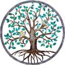 CHINDEUISYUT 23 Inches Large Tree of Life Wall Art Metal Wall Decor, B, 23'' x 23''